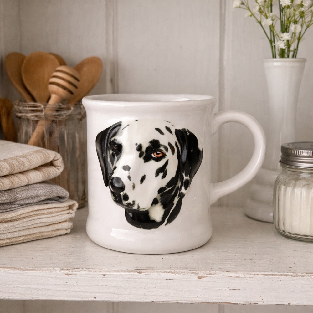 Vintage Dalmatian Dog Ceramic Mug